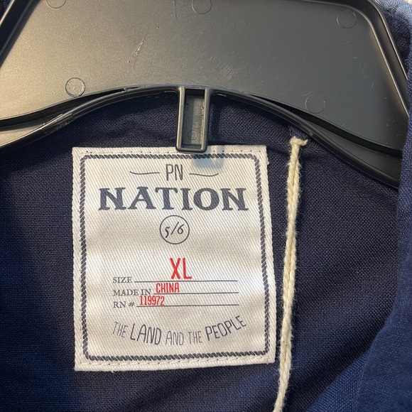 Parish Nation The Land & The People Streetwear Navy Button Down XL NWT - Picture 9 of 12